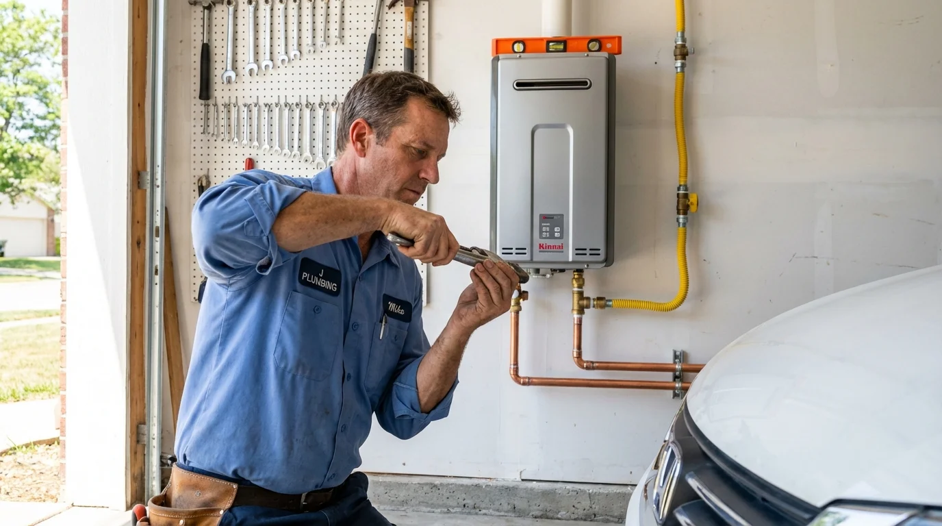 Tankless water heater installation by a Johns Plumbing LLC plumber in Avenel